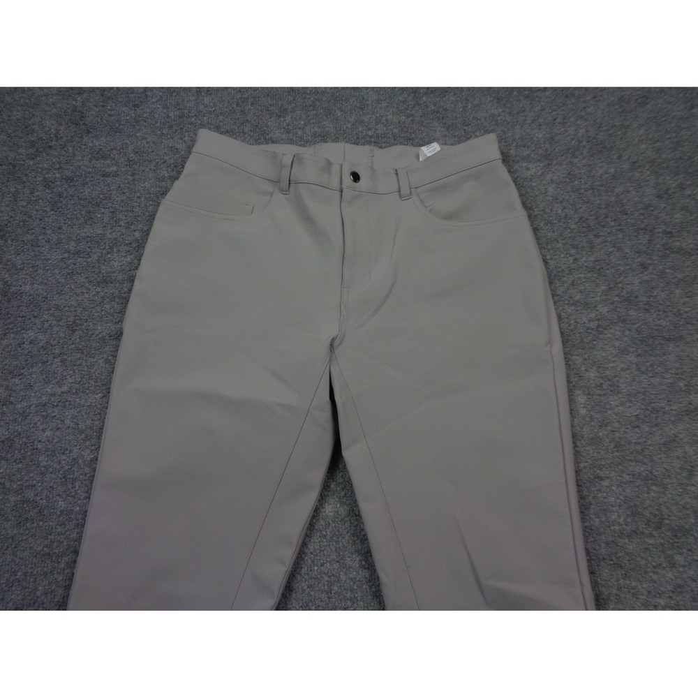 State & Liberty Tech Pants Mens 33x31 Light Grey 4 Way Stretch Nylon Performance - Picture 4 of 13